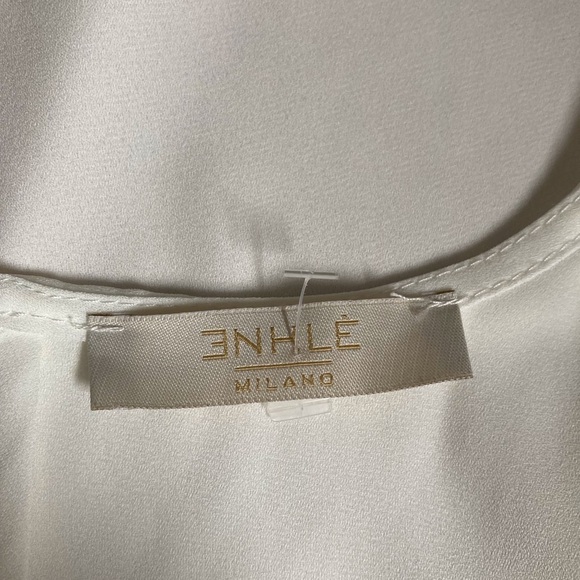 Enhle’ Milano Contrast Trim Detail Sleeveless Tunic Blouse - Picture 5 of 8